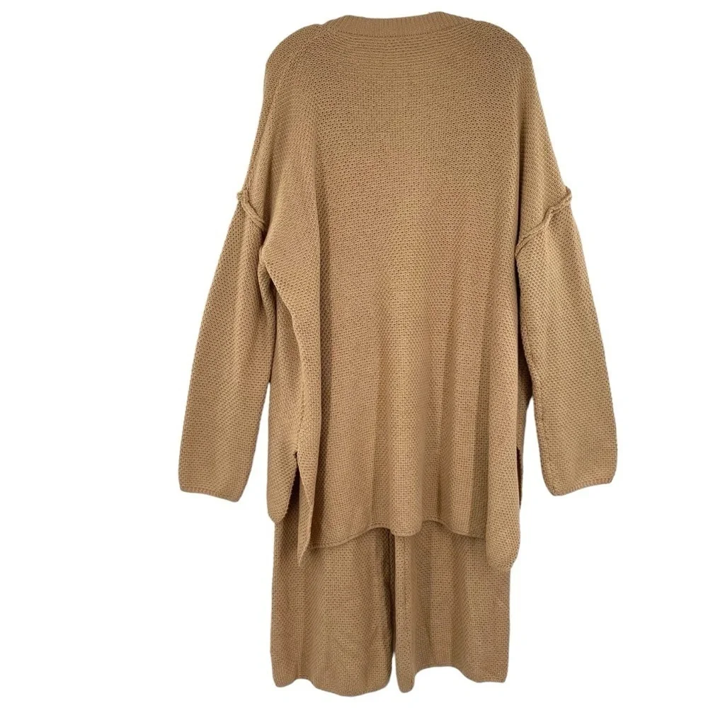 Moon Ryder Henley Waffle Knit Top and Pants 2 Piece Loungewear Set - Picture 6 of 15